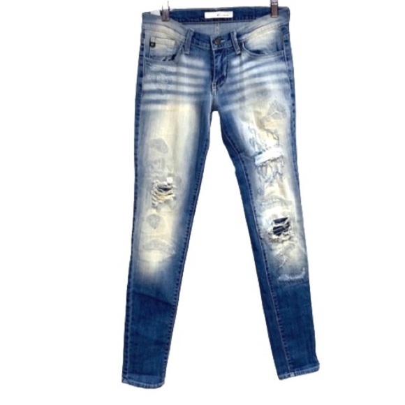 Kancan‎ distressed jeans size 25 skinny faded gently worn baddie denim - Picture 1 of 6